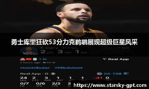 勇士库里狂砍53分力克鹈鹕展现超级巨星风采